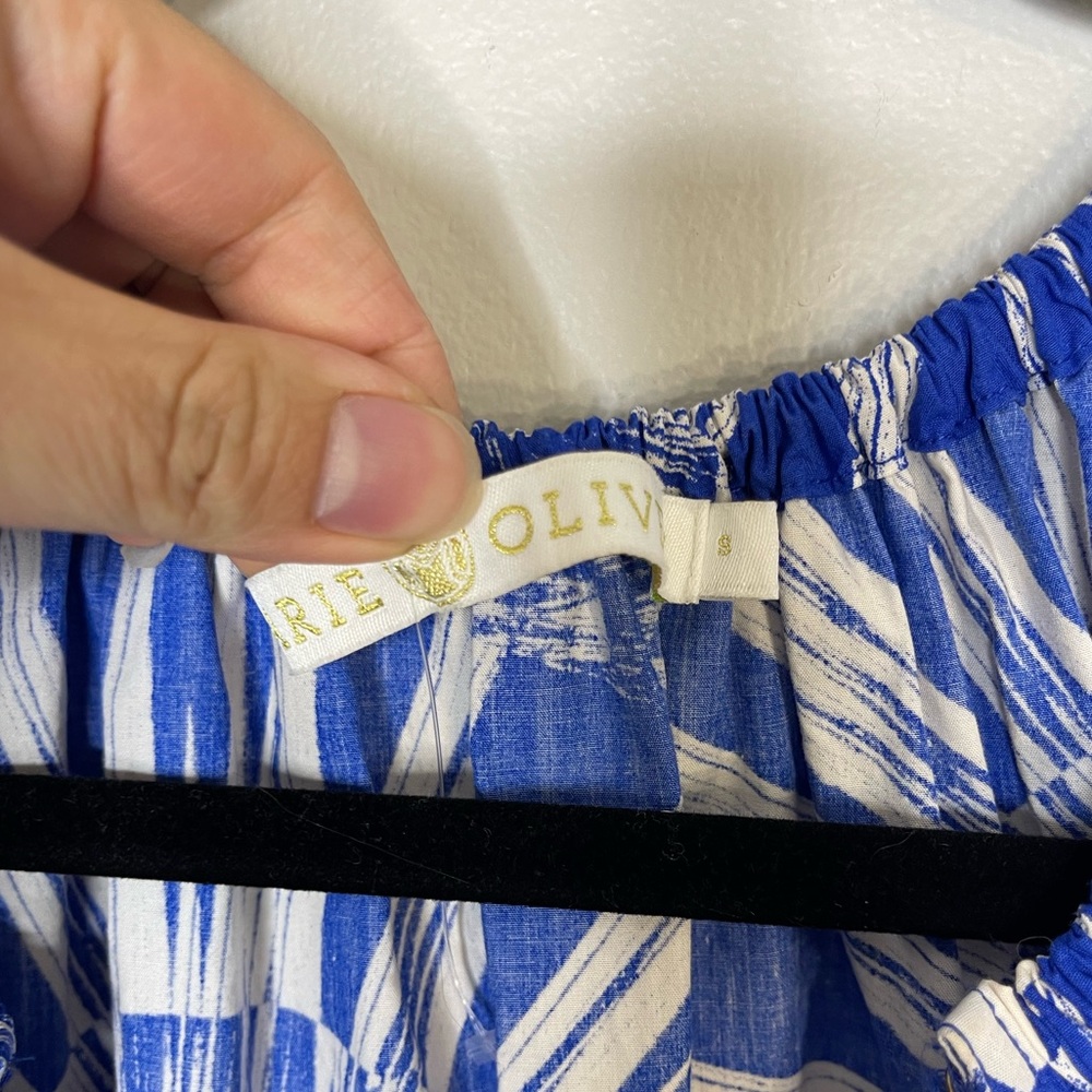 Marie Oliver NWOT Clover Dress in blue Radiance Slip on Cotton Bubble Hem Sz S - Picture 7 of 16